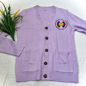 Niall Horan NWOT Embroidered Hello Lovers/The Show Lilac Cardigan Sweater - XS